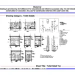 Toilet Detail Ten – Architectural Toilet Detail Drawing | Archi-Monarch