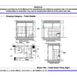 Toilet Detail Thirty Eight – Architectural Toilet Detail Drawing | Archi-Monarch
