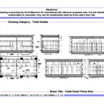 Toilet Detail Thirty Nine – Architectural Toilet Detail Drawing | Archi-Monarch
