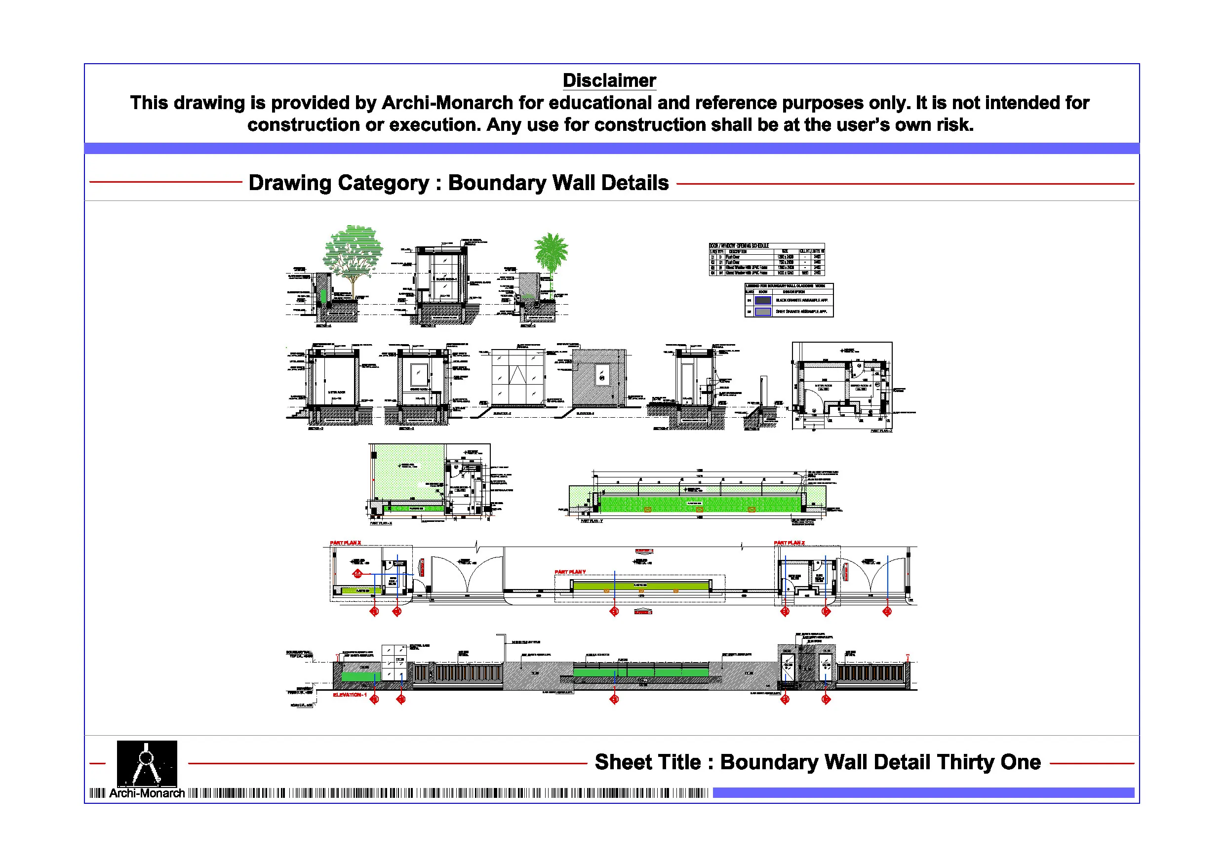 Boundary Wall Detail Thirty One