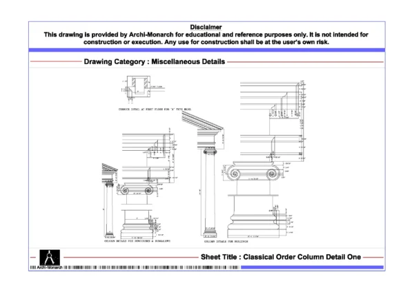 Classical Order Column Detail One ⋆ Archi-Monarch