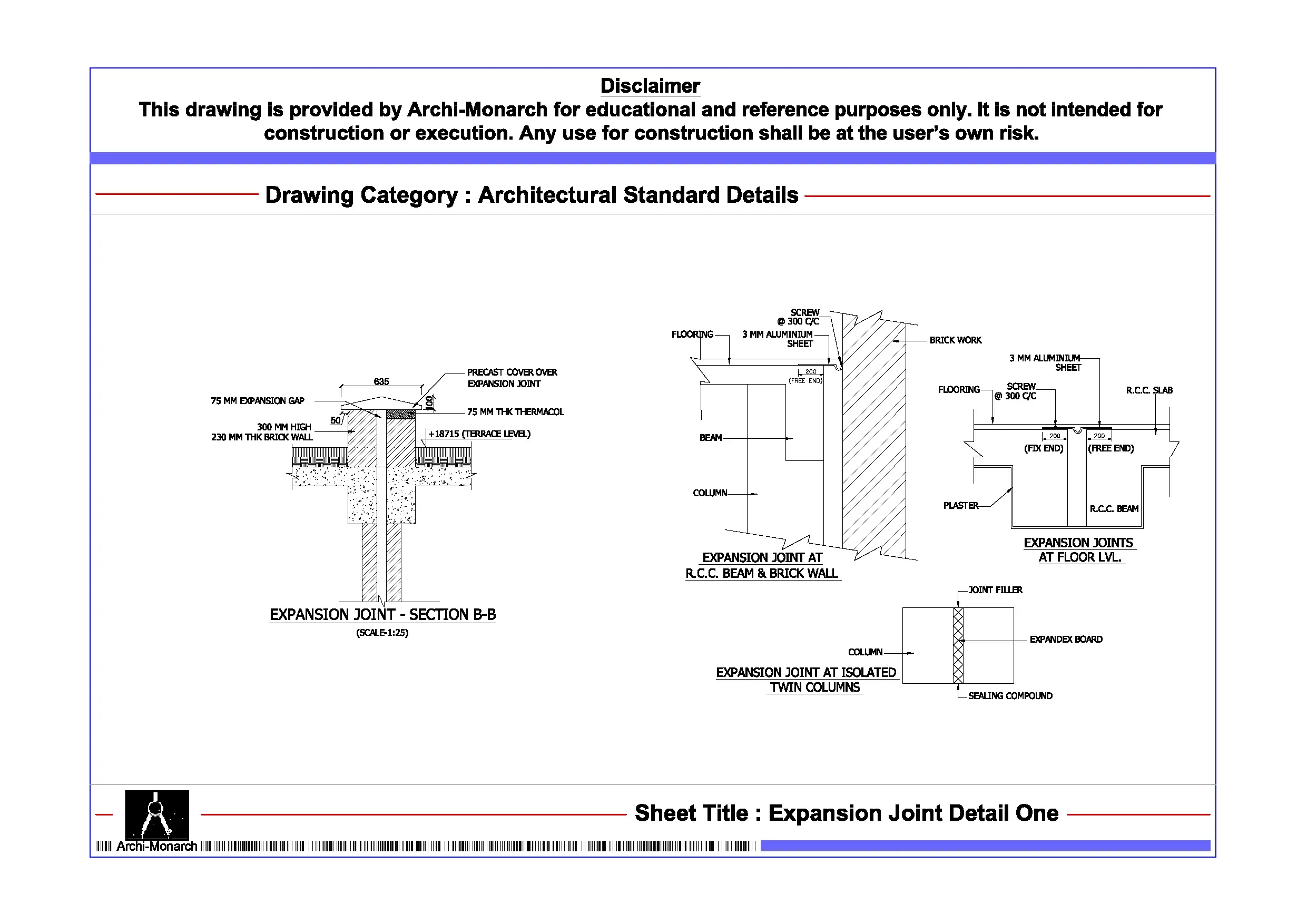 Expansion Joint Detail One
