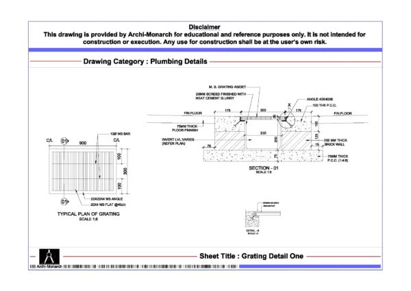 Grating Drawings Notes Grating Detail One ⋆ Archi-Monarch