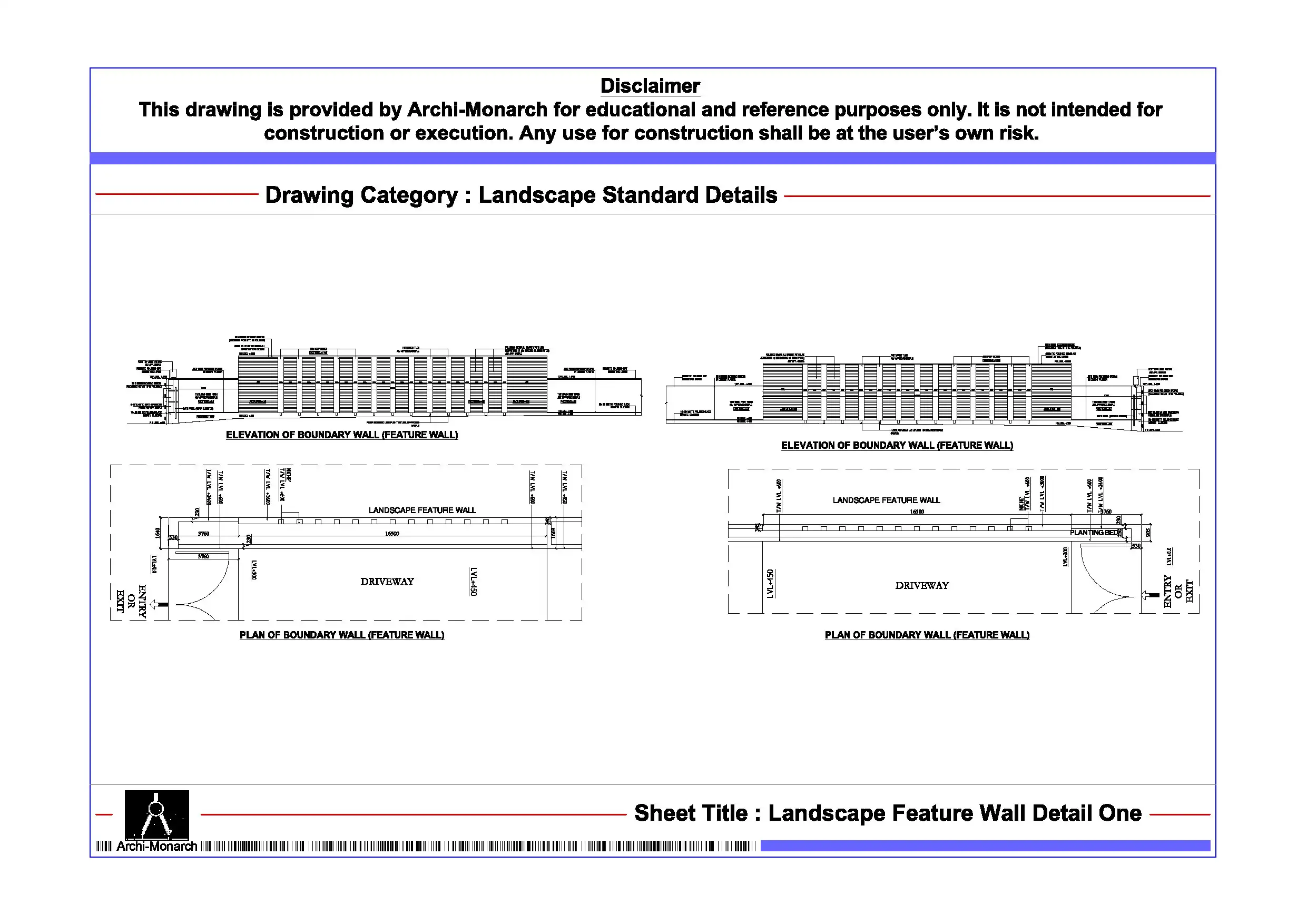 Landscape Feature Wall Detail One
