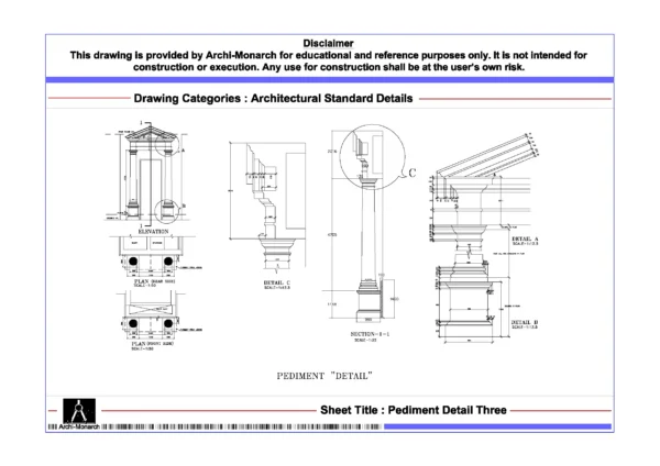 Pediment Section Raking Pediment Detail Three ⋆ Archi-Monarch