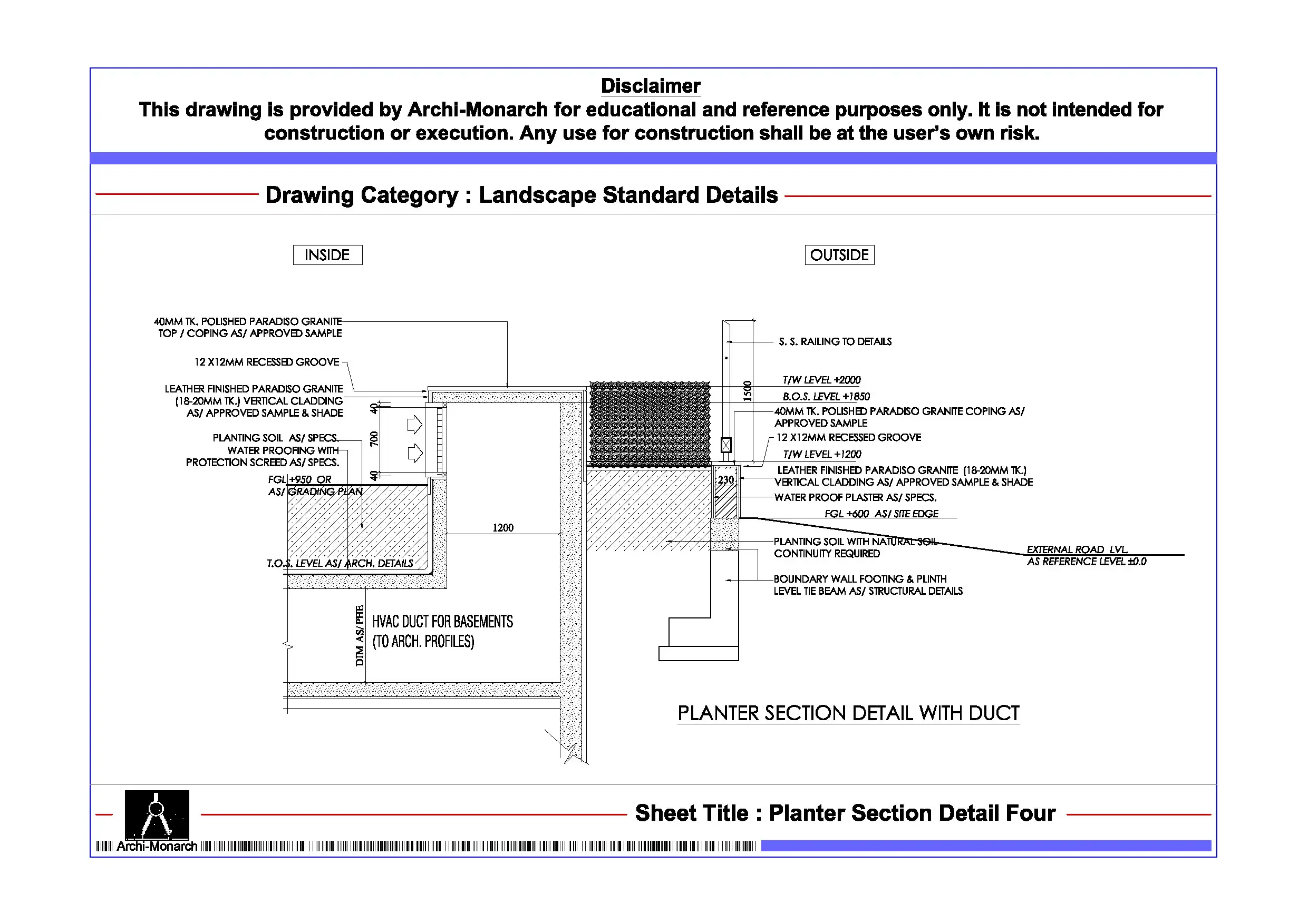 Planter Section Detail Four