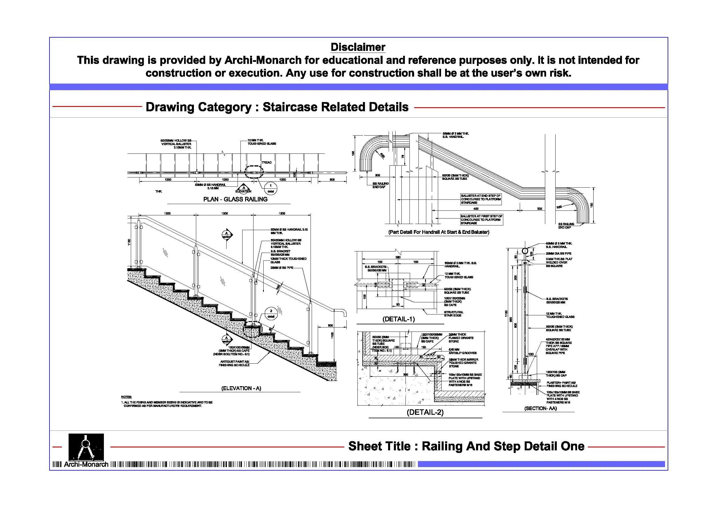 Railing And Step Detail One