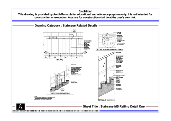Generic Railing Detail Staircase MS Railing Detail One ⋆ Archi-Monarch