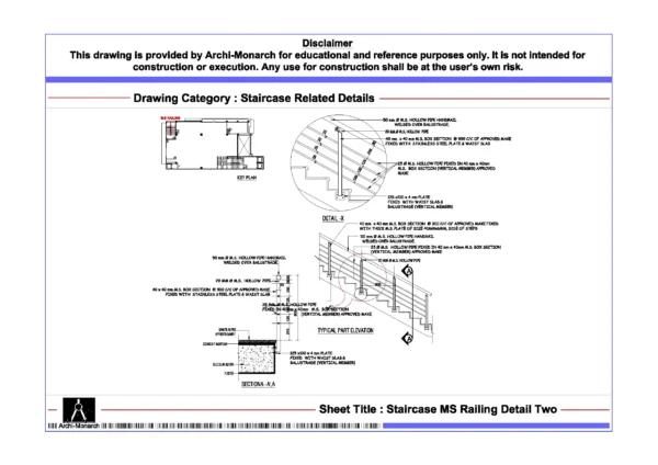 Staircase MS Railing Detail Two ⋆ Archi-Monarch