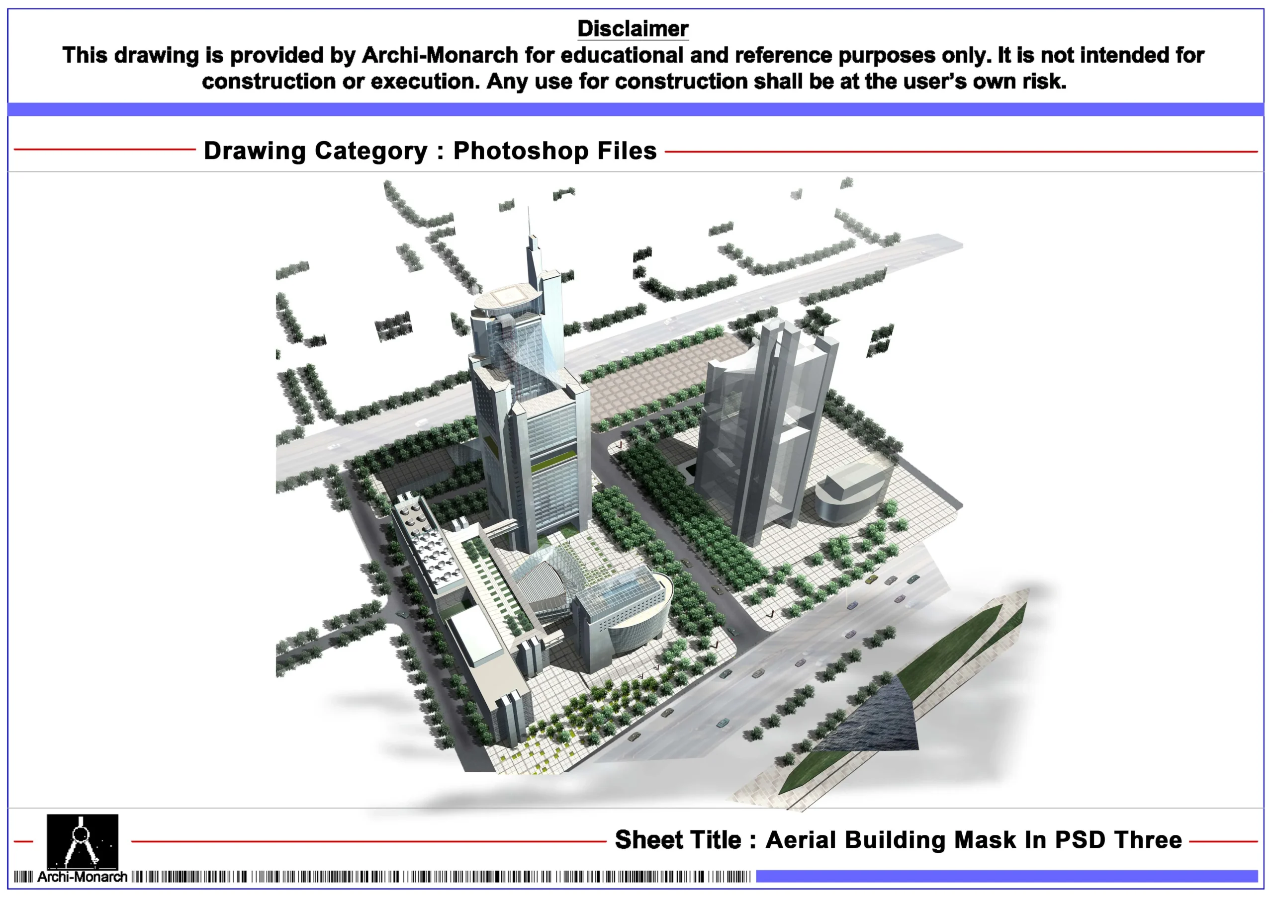 Aerial Building Mask In PSD Three