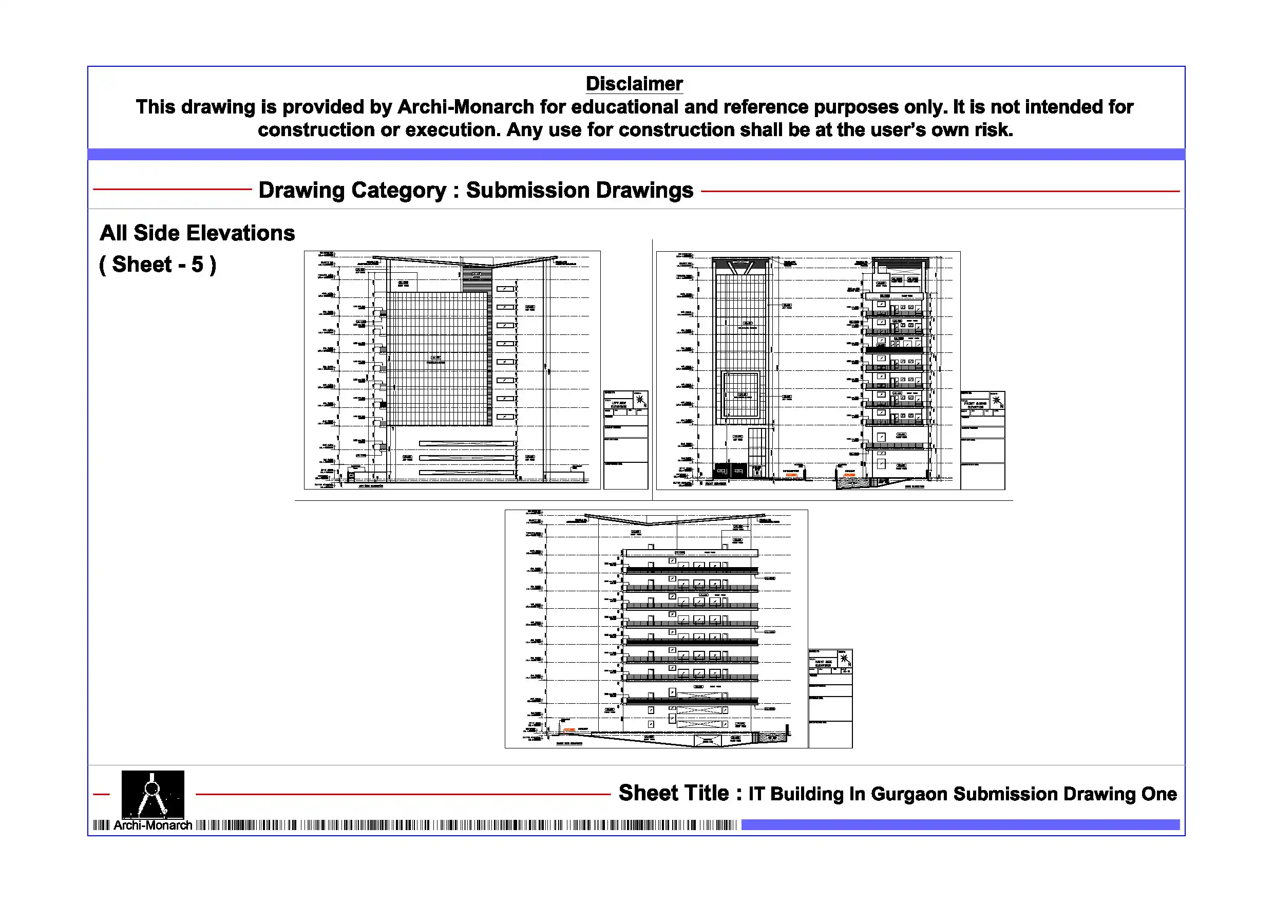 IT Building In Gurgaon Submission Drawing One - Image 6