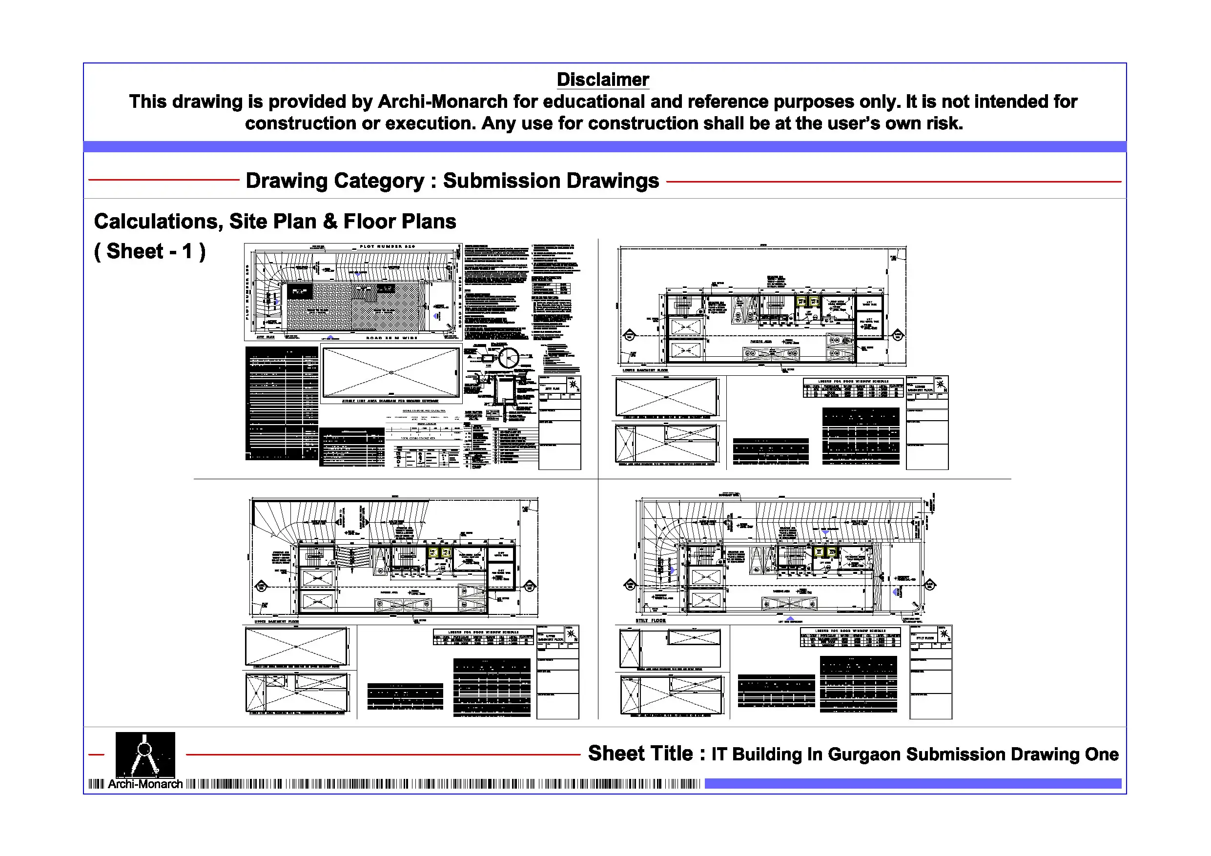 IT Building In Gurgaon Submission Drawing One