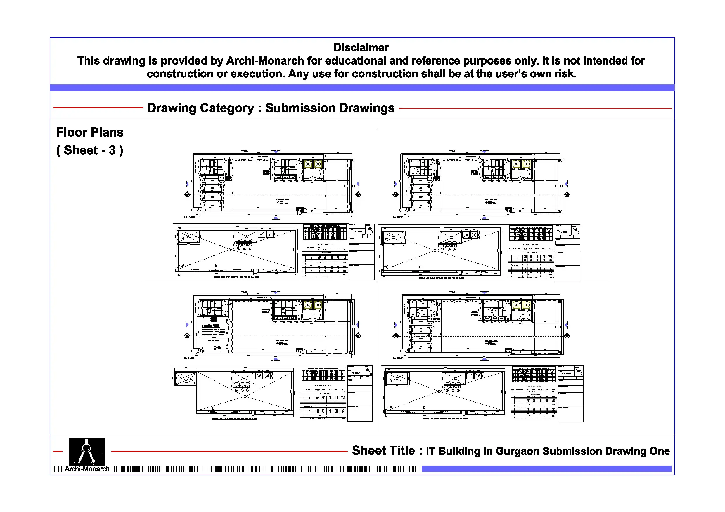 IT Building In Gurgaon Submission Drawing One - Image 3