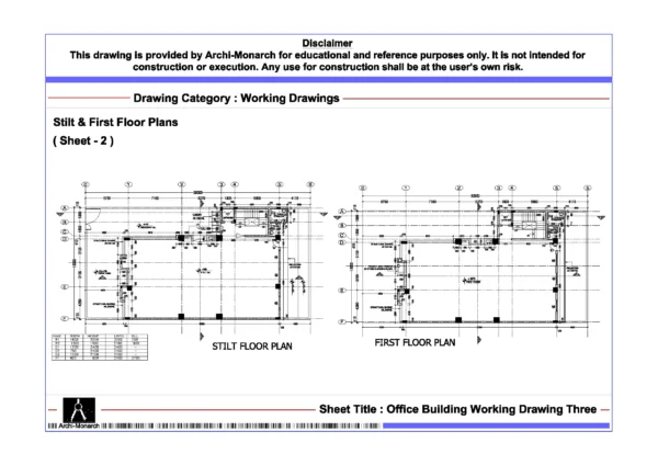 Office Drafting Example Office Building Working Drawing Three ⋆ Archi-Monarch