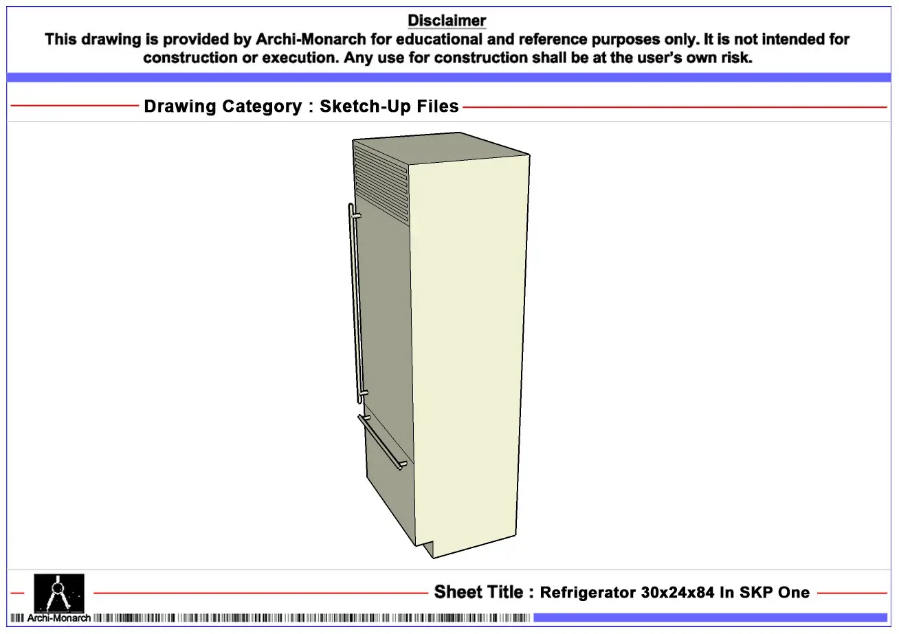 Refrigerator 30x24x84 In SKP One