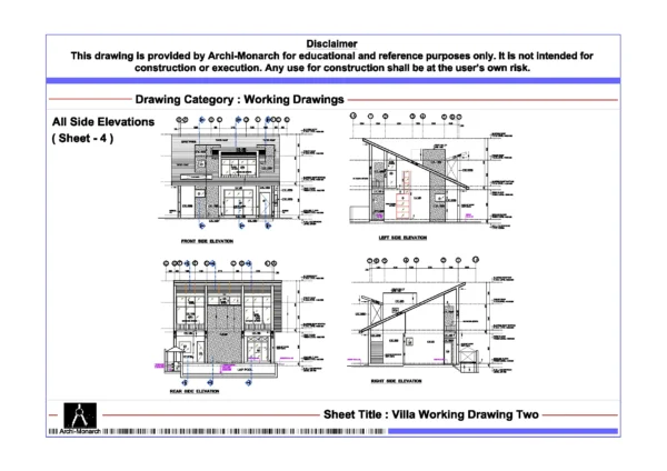 Villa Drawings.pdf Villa Working Drawing Two ⋆ Archi-Monarch