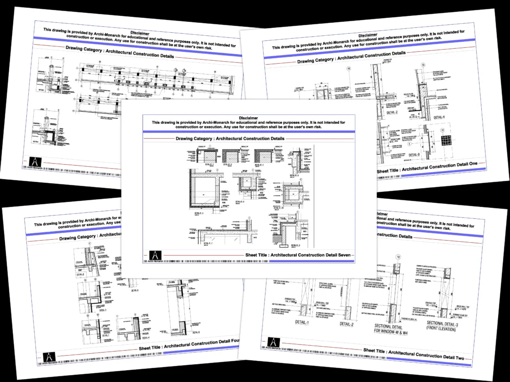Architectural Construction Details – Architectural construction detail drawings | Archi-Monarch