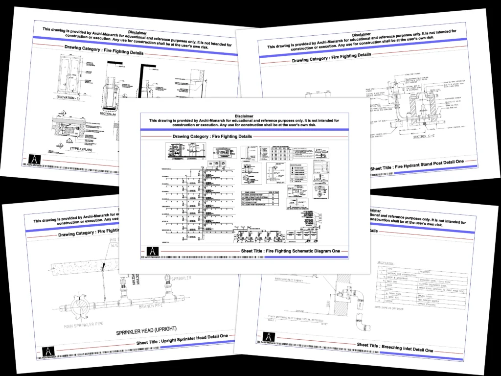 Fire Fighting Details – Architectural fire fighting detail drawings | Archi-Monarch