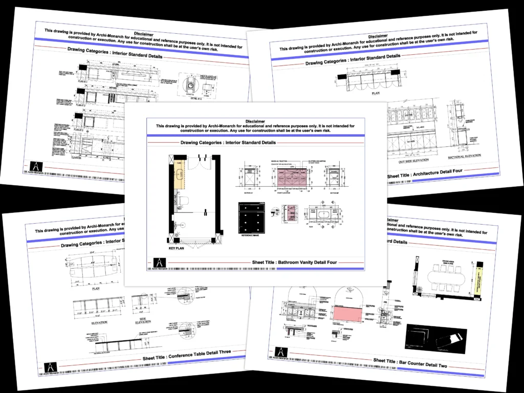 Interior Standard Details – Architectural interior standard detail drawings | Archi-Monarch