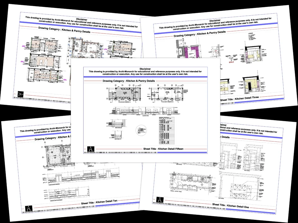 Kitchen Details – Architectural kitchen detail drawings | Archi-Monarch