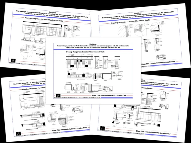 Location-Wise Interior Details – Architectural location-wise interior detail drawings | Archi-Monarch