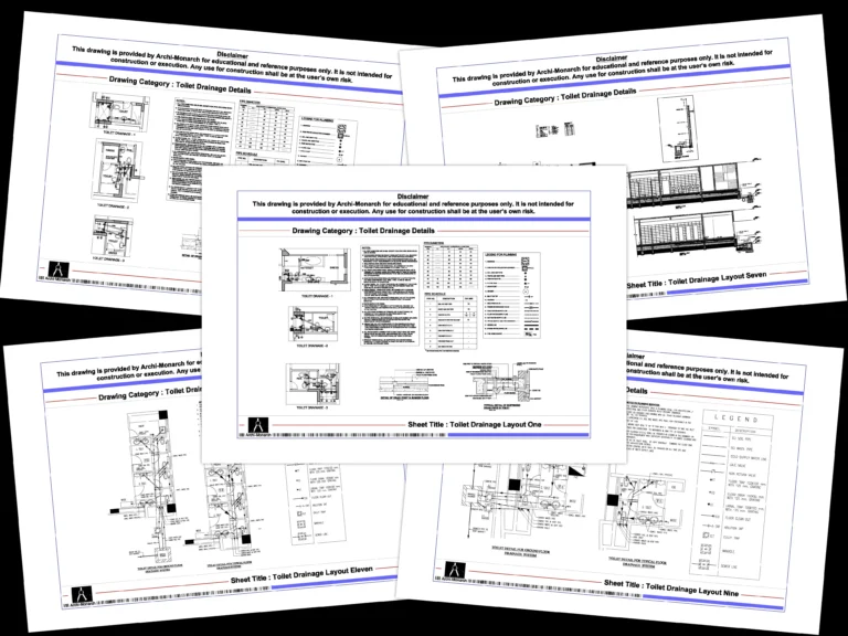 Toilet Drainage Details – Architectural toilet drainage detail drawings | Archi-Monarch