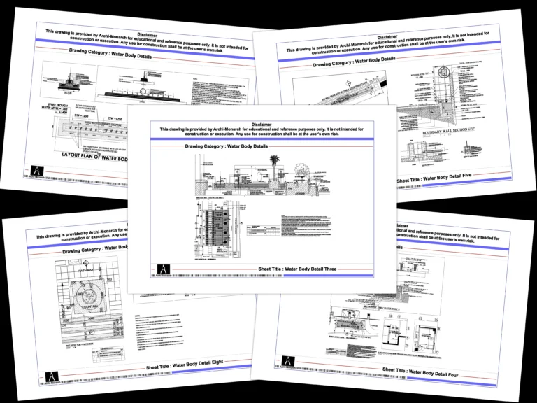 Water Body Details – Architectural water body detail drawings | Archi-Monarch