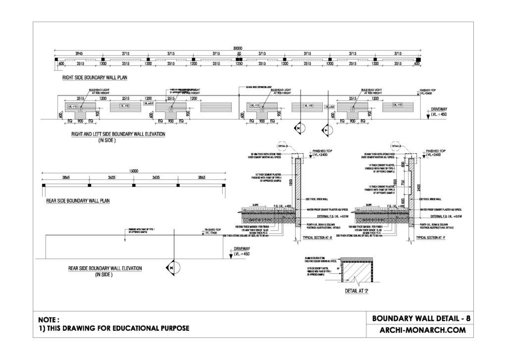 BOUNDARY WALL DETAIL EIGHT