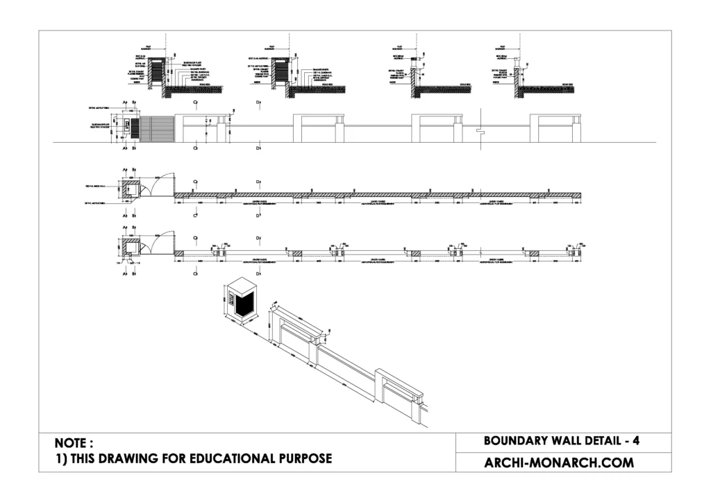 BOUNDARY WALL DETAIL FOUR