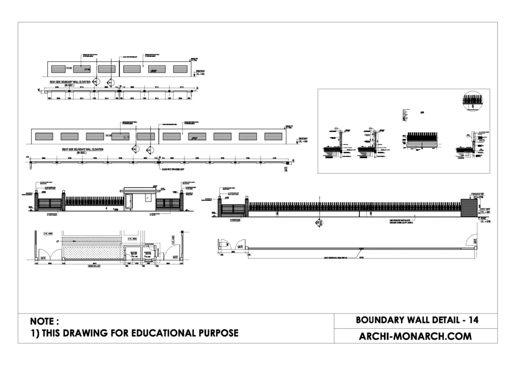 BOUNDARY WALL DETAIL FOURTEEN