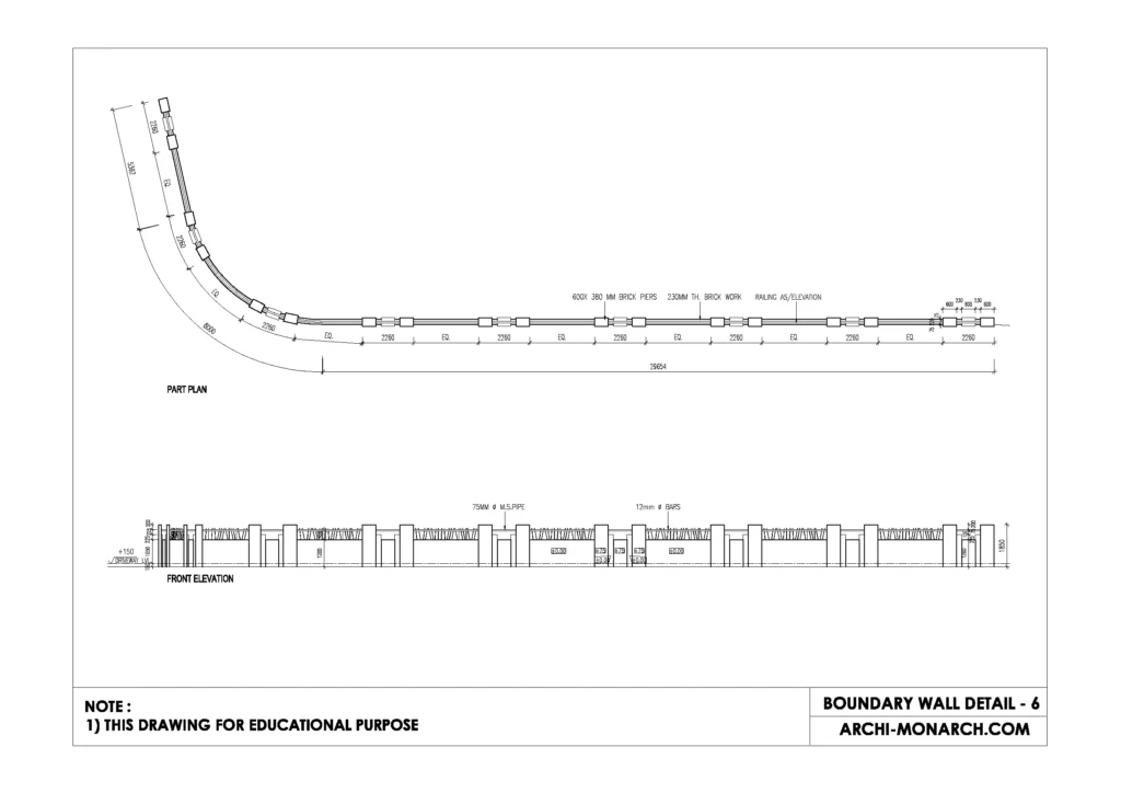 BOUNDARY WALL DETAIL SIX