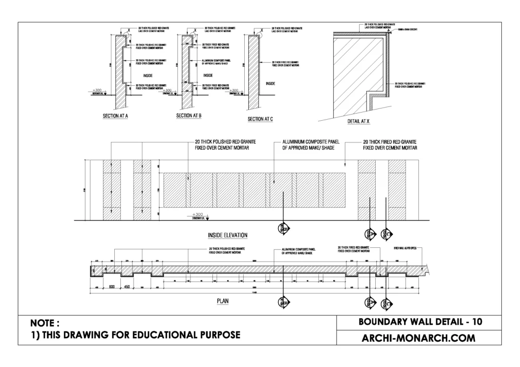 BOUNDARY WALL DETAIL TEN