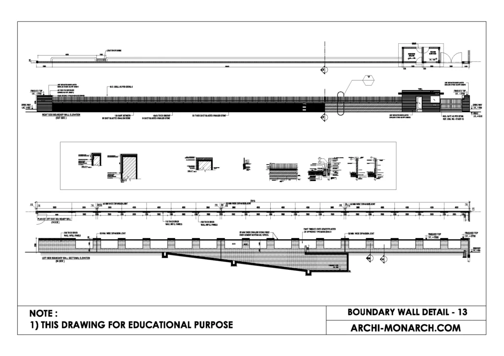 BOUNDARY WALL DETAIL THIRTEEN