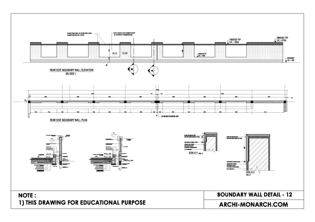 BOUNDARY WALL DETAIL TWELVE
