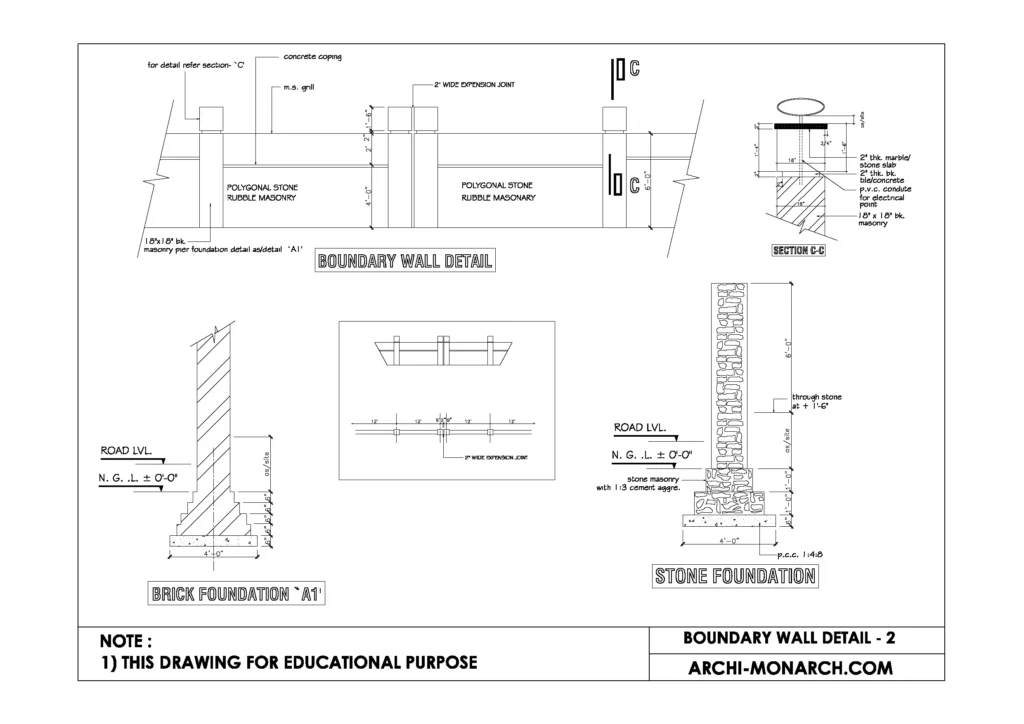 BOUNDARY WALL DETAIL TWO