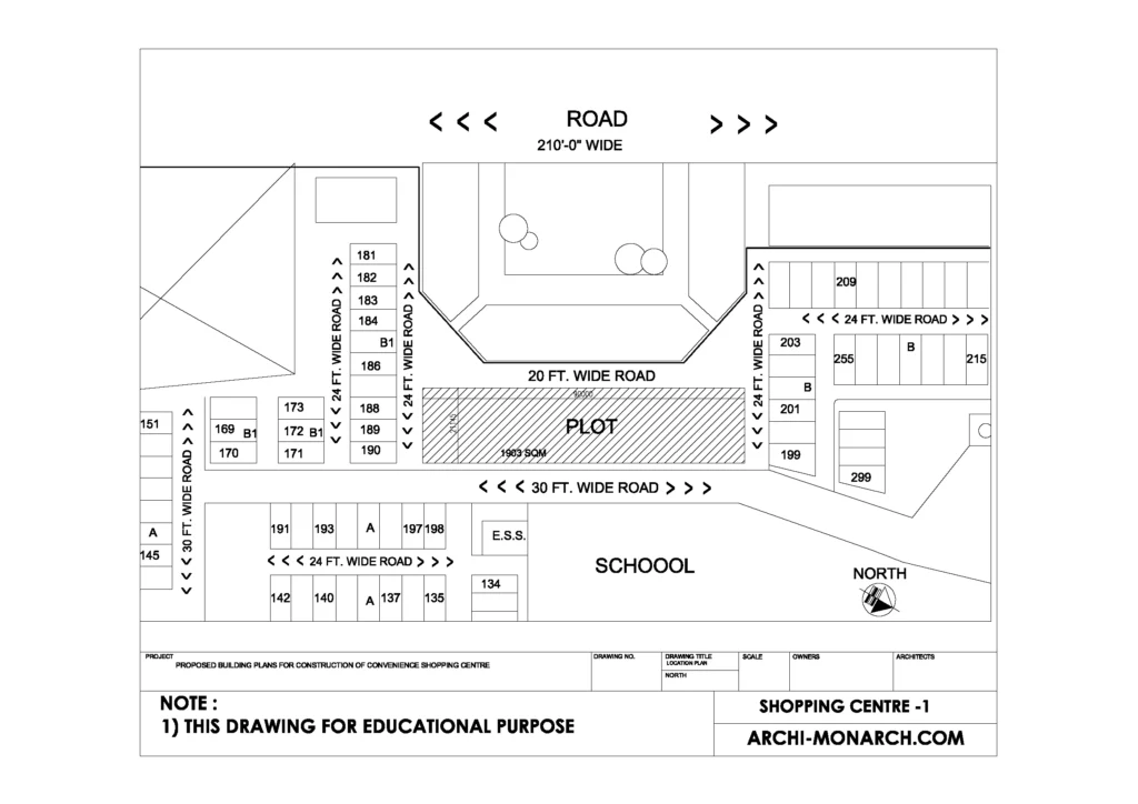 CONVENIENCE SHOPPING CENTRE SUBMISSION ONE SHEET ONE