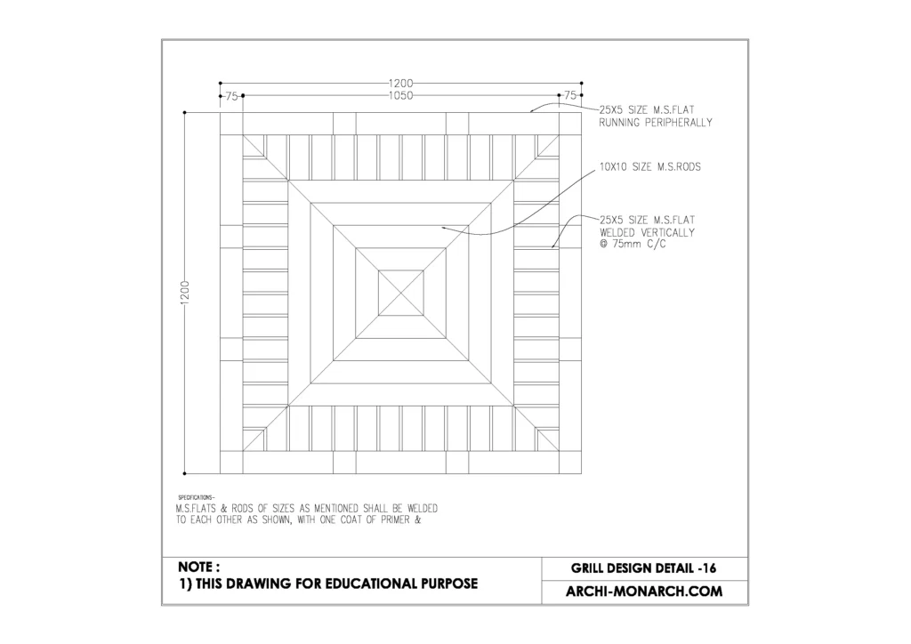 GRILL DESIGN DETAIL SIXTEEN