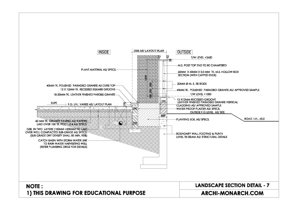 LANDSCAPE SECTION DETAIL SEVEN