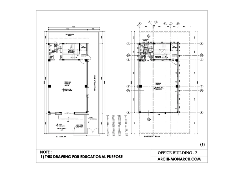 OFFICE BUILDING WORKING TWO SHEET ONE