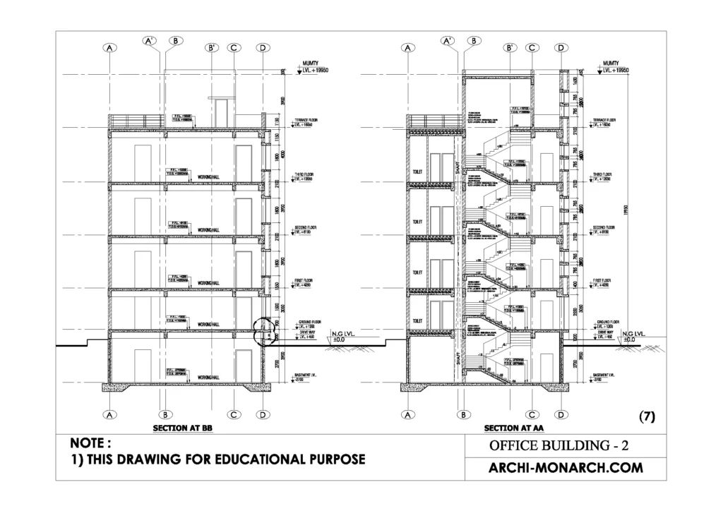 OFFICE BUILDING WORKING TWO SHEET SEVEN
