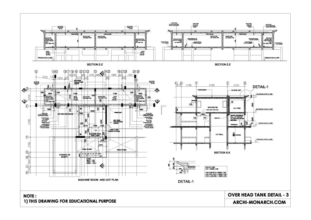 OVER HEAD TANK DETAIL THREE