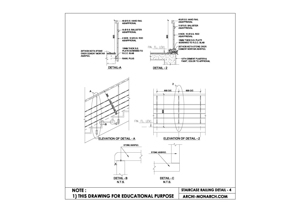 STAIRCASE RAILING DETAIL FOUR