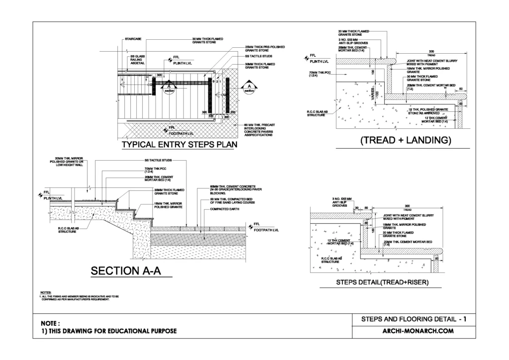 STEPS AND FLOORING DETAIL ONE
