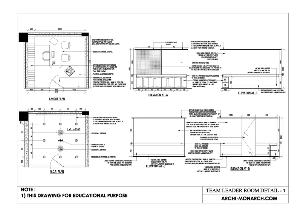 TEAM LEADER ROOM DETAIL ONE