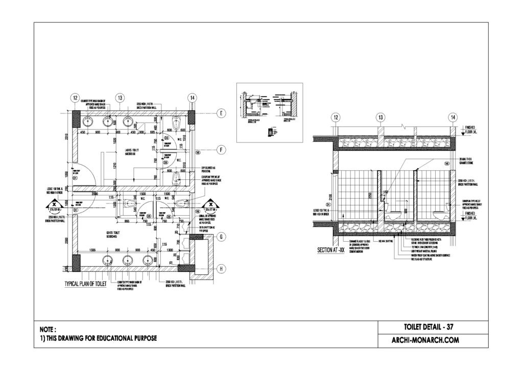 TOILET DETAIL THIRTY SEVEN
