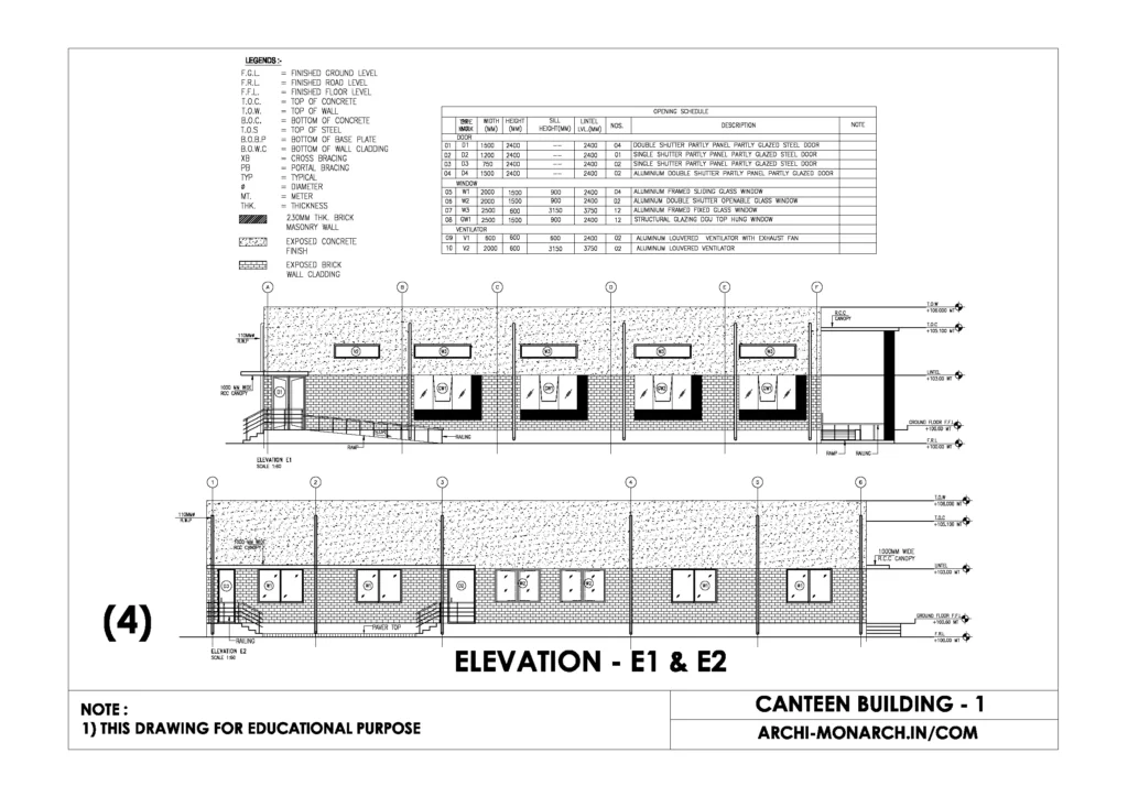 CANTEEN BUILDING WORKING ONE SHEET FOUR