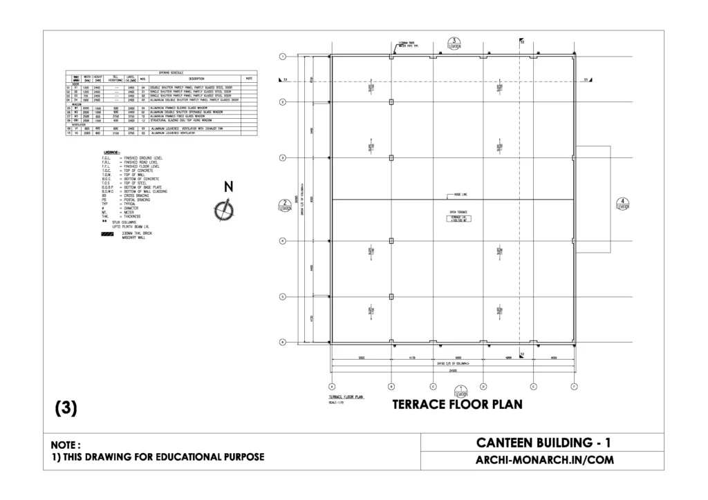 CANTEEN BUILDING WORKING ONE SHEET THREE