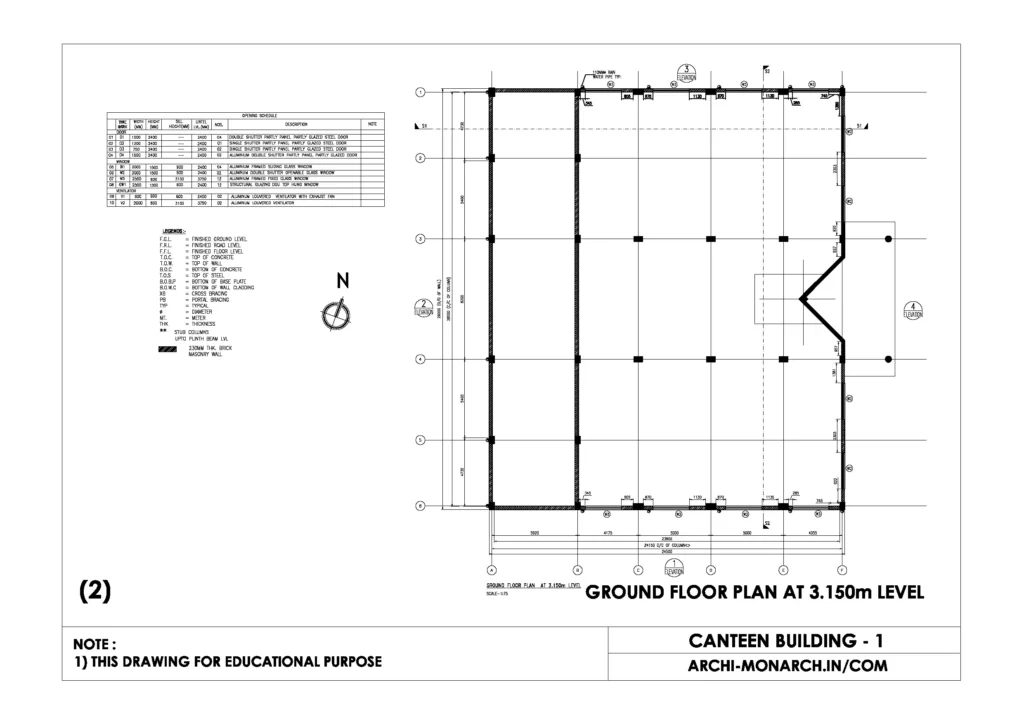 CANTEEN BUILDING WORKING ONE SHEET TWO