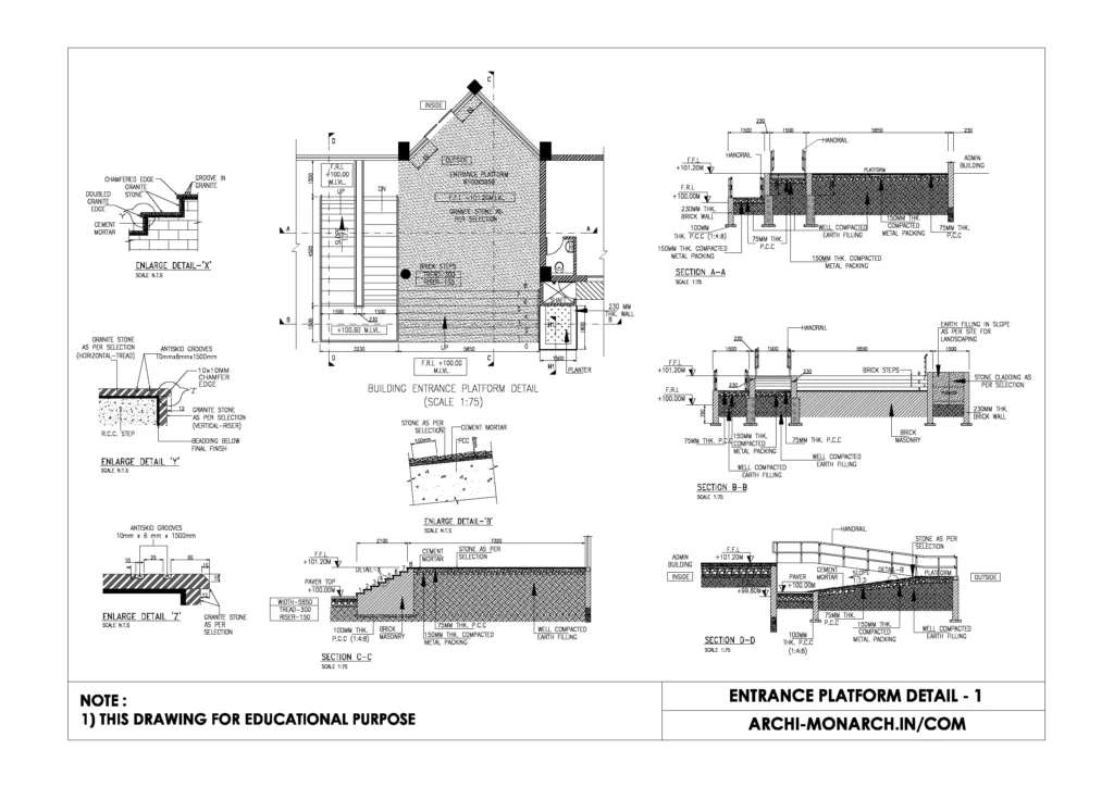 ENTRANCE PLATFORM DETAIL ONE
