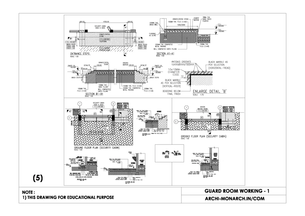 GUARD ROOM WORKING ONE SHEET FIVE